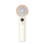 MOZPOP HANDHELD FAN M70- Refrigeration Output:1-101 Speed Scroll Wheel, ABS Body, Digital Display, 3600mAh- Portable Fan For Travel Outdoor, Gifts (White / Black)